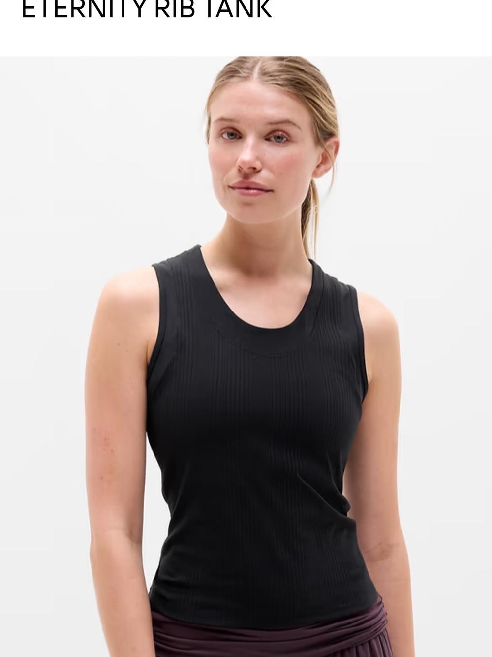 Athleta Black Eternity Rib Tank